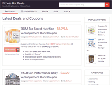Tablet Screenshot of fitnesshotdeals.com